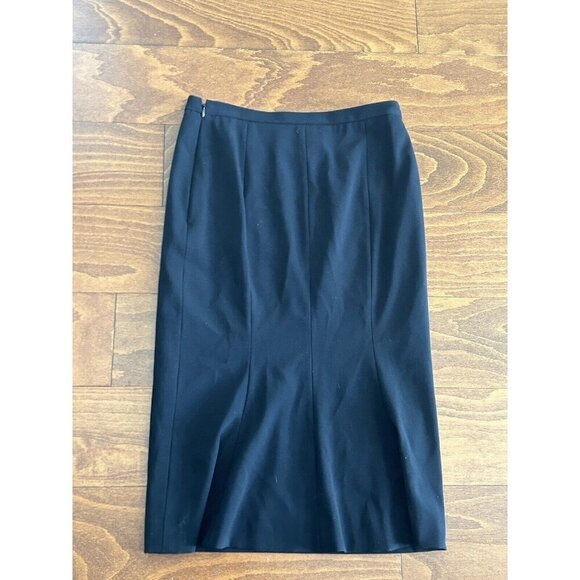 Moschino Cheap & Chic Knee Length Black Work Career Skirt Size US 4 Lined Zip - Picture 1 of 6